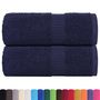 Voir la diapositive 2 : VIDAXL Serviettes de visage 2 pcs bleu marine 30x30 cm 100% coton