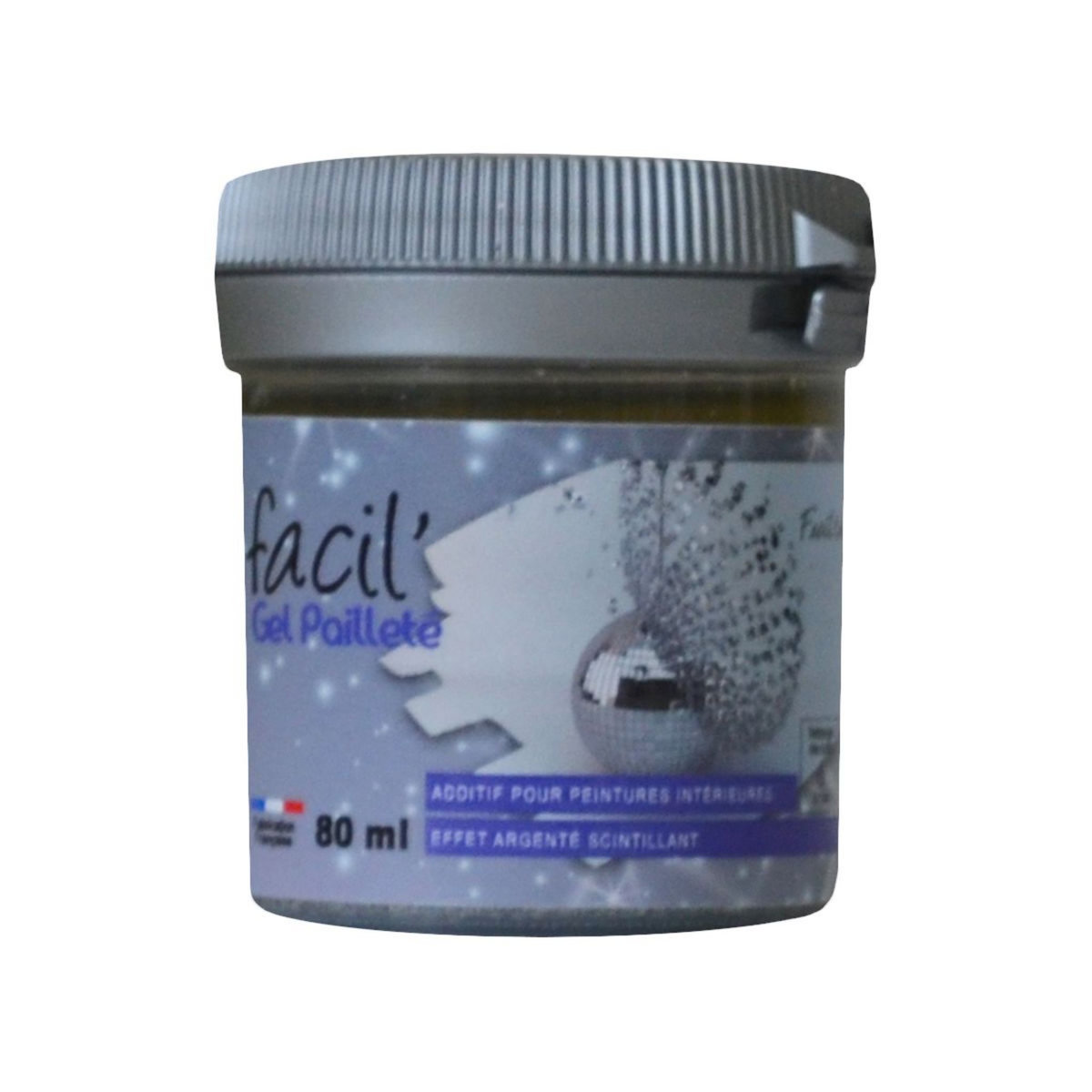 FACIL Peinture en gel effet argenté scintillant 