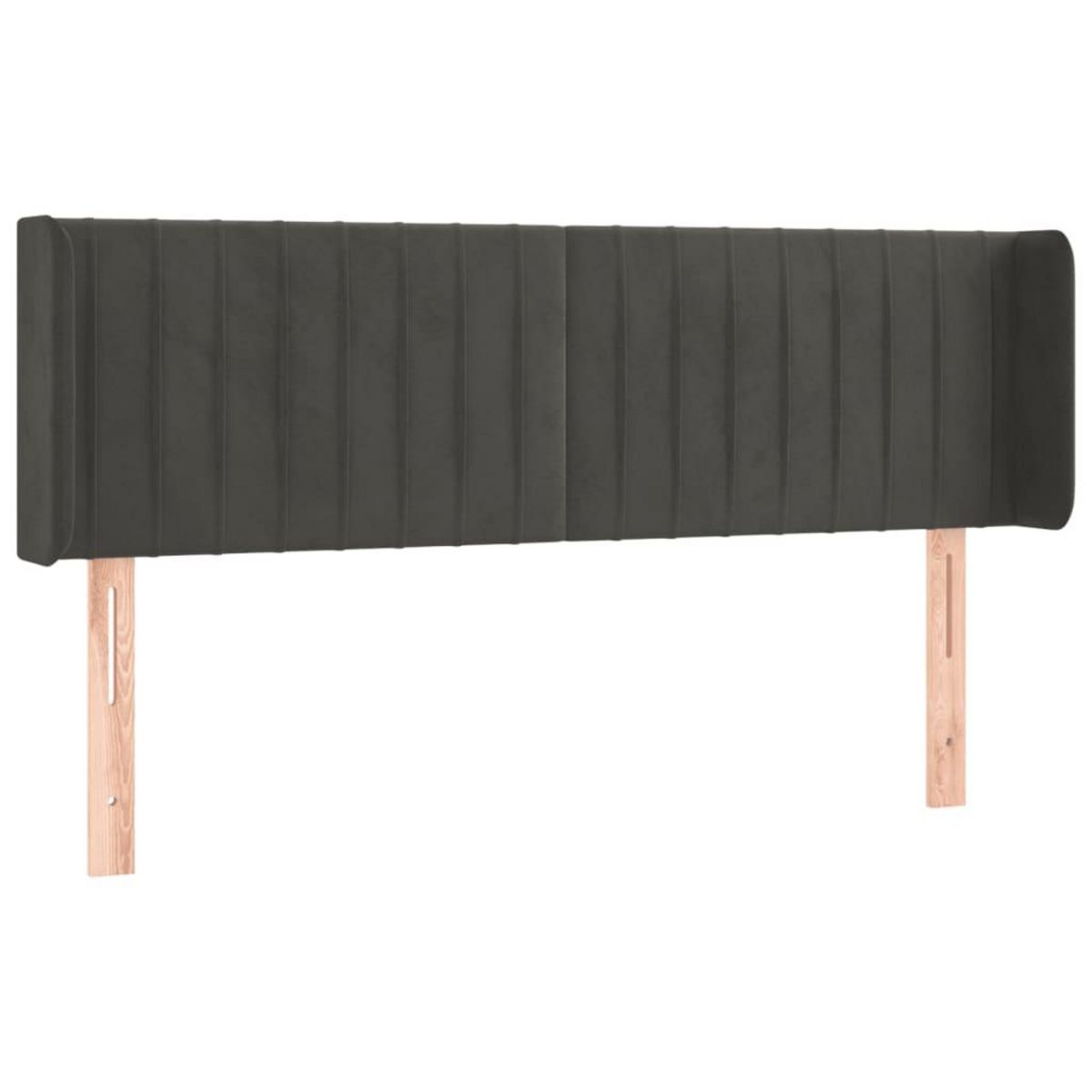 VIDAXL Tete de lit a LED Gris fonce 147x16x78/88 cm Velours