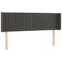 Voir la diapositive 3 : VIDAXL Tete de lit a LED Gris fonce 147x16x78/88 cm Velours