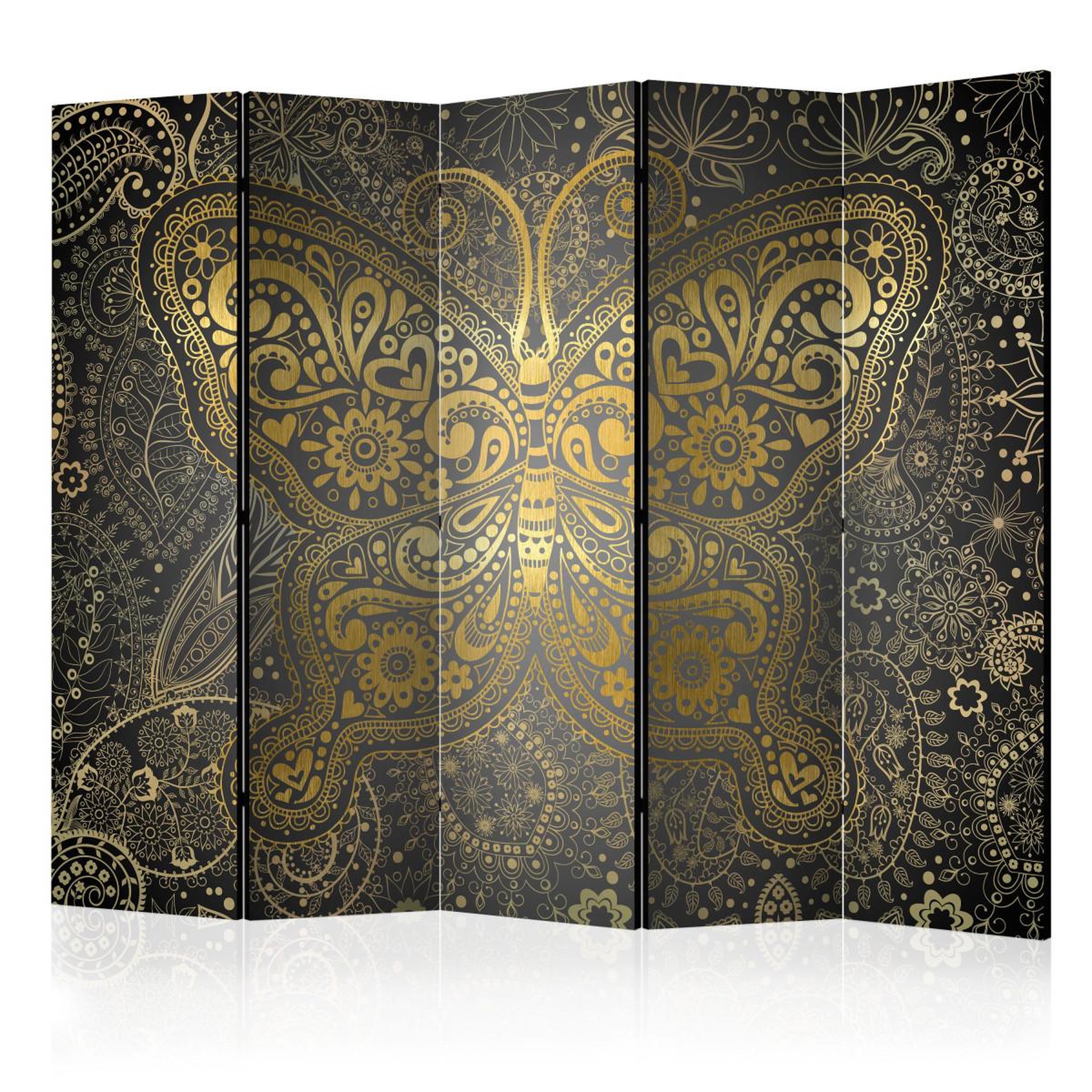 Paris Prix Paravent 5 volets  golden butterfly  172x225cm