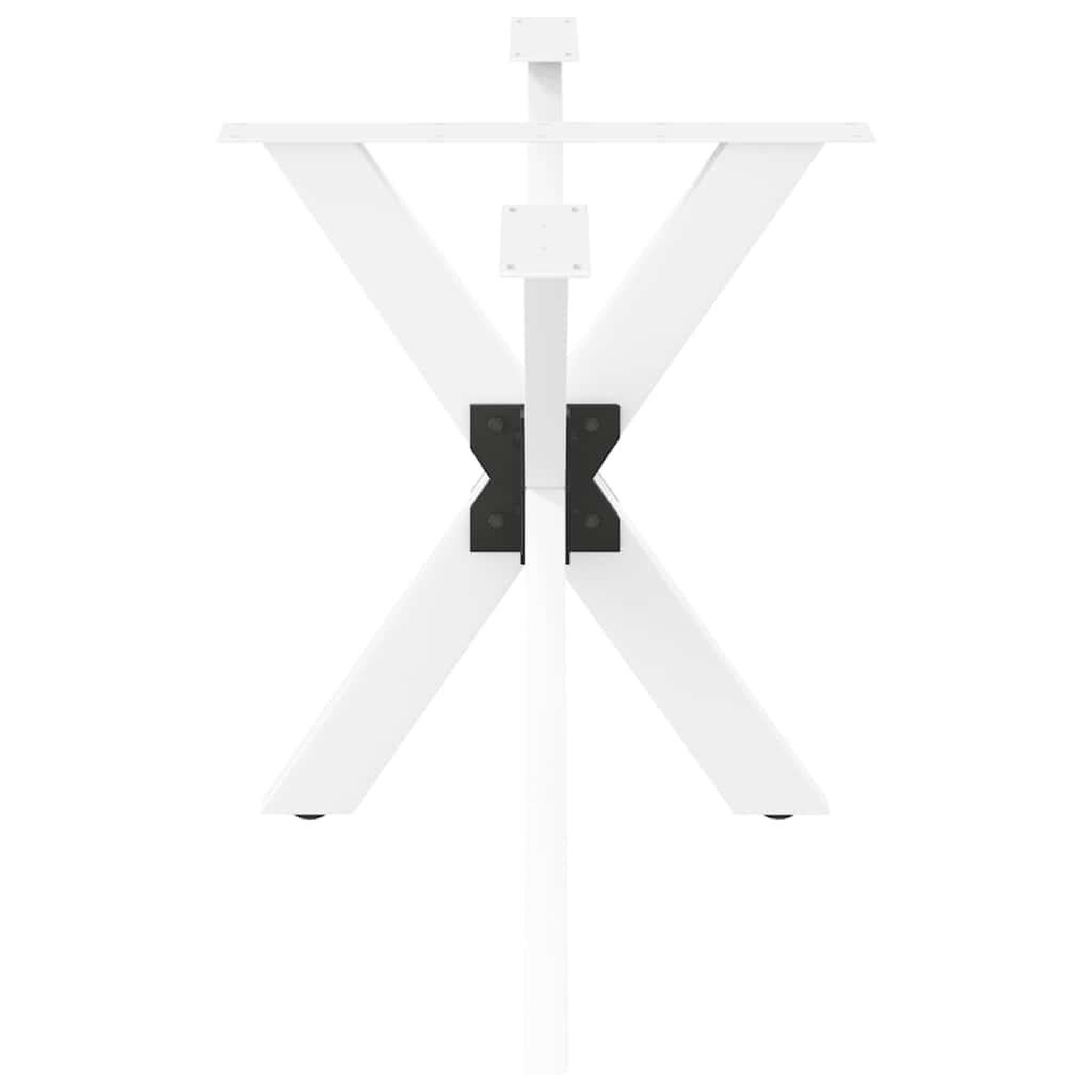 Voir la diapositive 4 : VIDAXL Pied de table a manger forme d'araignee blanc 120x68x(72-73) cm