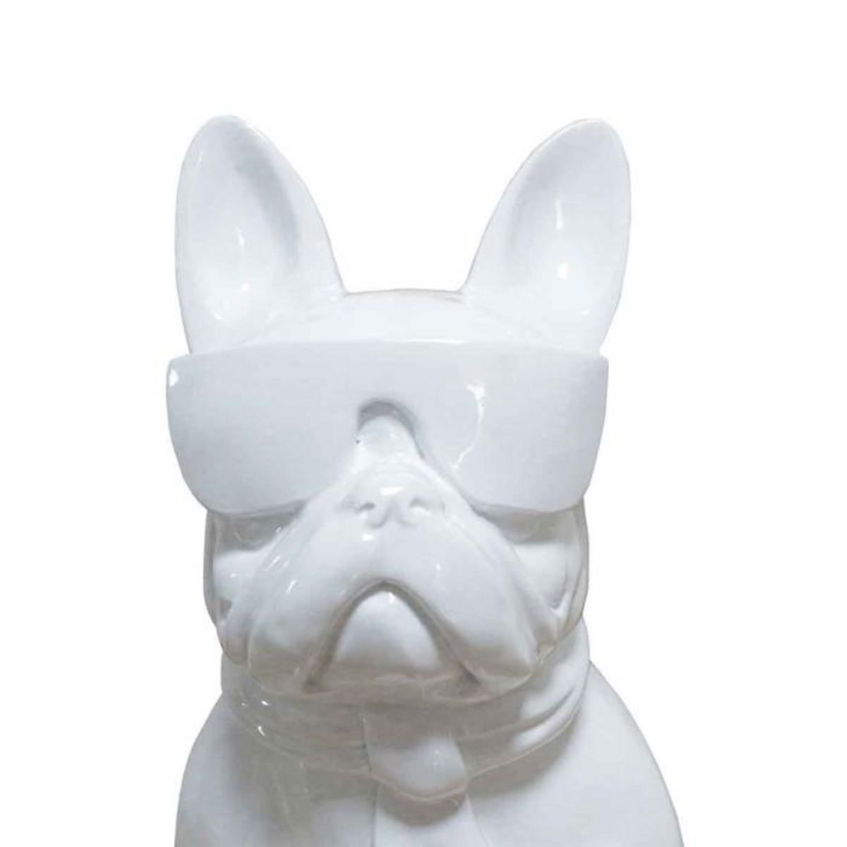 Paris Prix Sculpture Design Chien  Dude  37cm Blanc