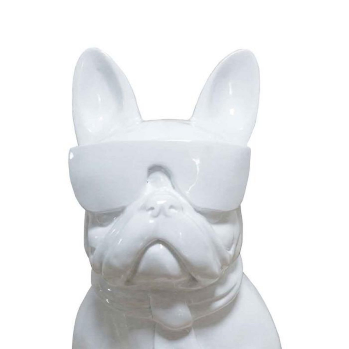Paris Prix Sculpture Design Chien  Dude  37cm Blanc