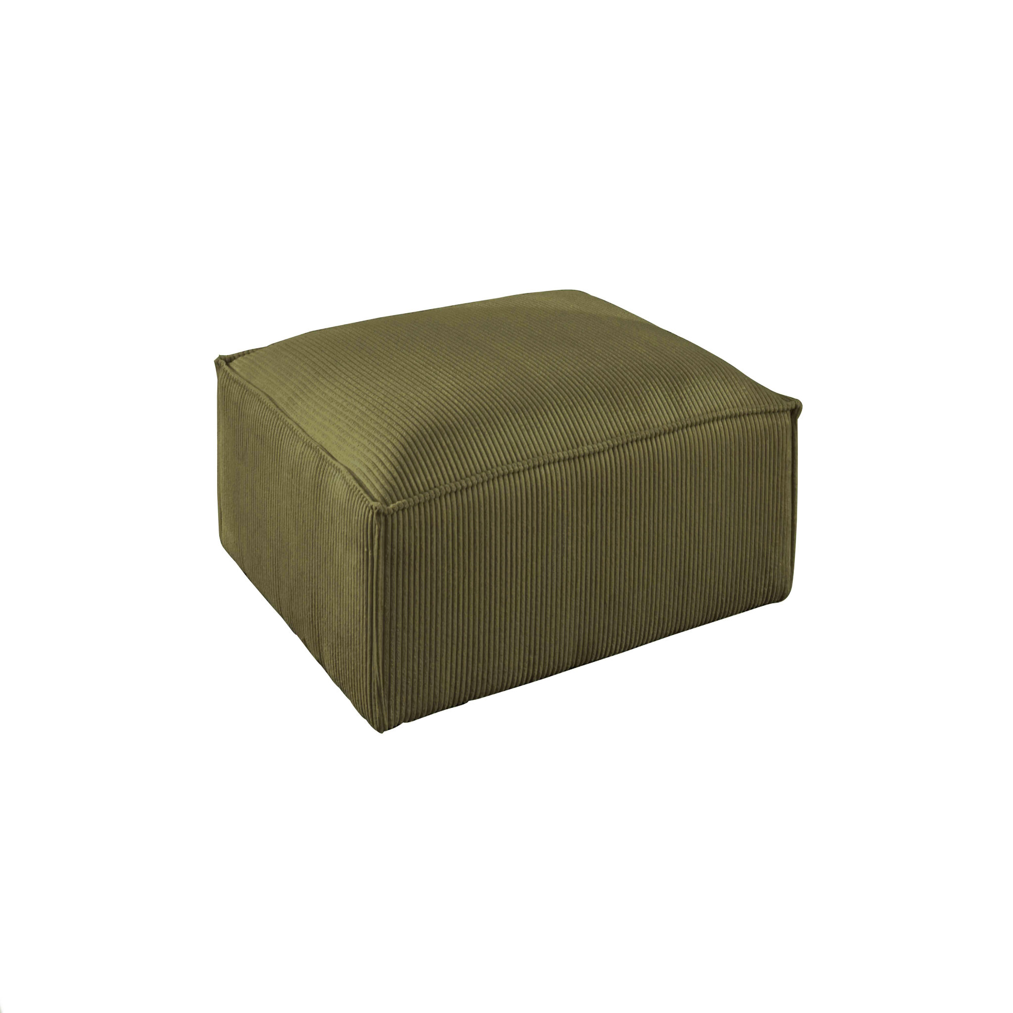 Voir la diapositive 1 : BEST MOBILIER Stella - pouf en velours côtelé - style contemporain