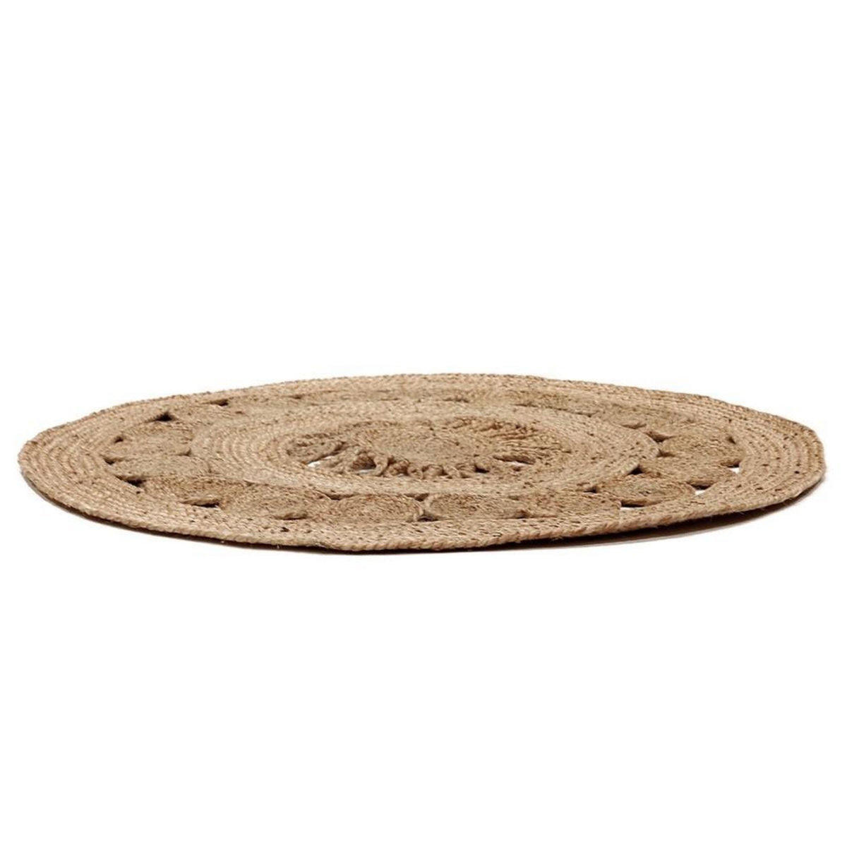 The Home Deco Factory Tapis rond jute ajouré 90 cm