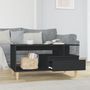 Voir la diapositive 3 : VIDAXL Table basse Noir 90x49x45 cm Bois d'ingenierie