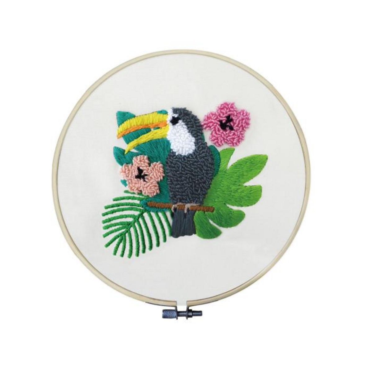Paris Prix Kit Complet Punch Needle  Toucan  21cm Blanc