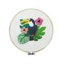 Voir la diapositive 2 : Paris Prix Kit Complet Punch Needle  Toucan  21cm Blanc