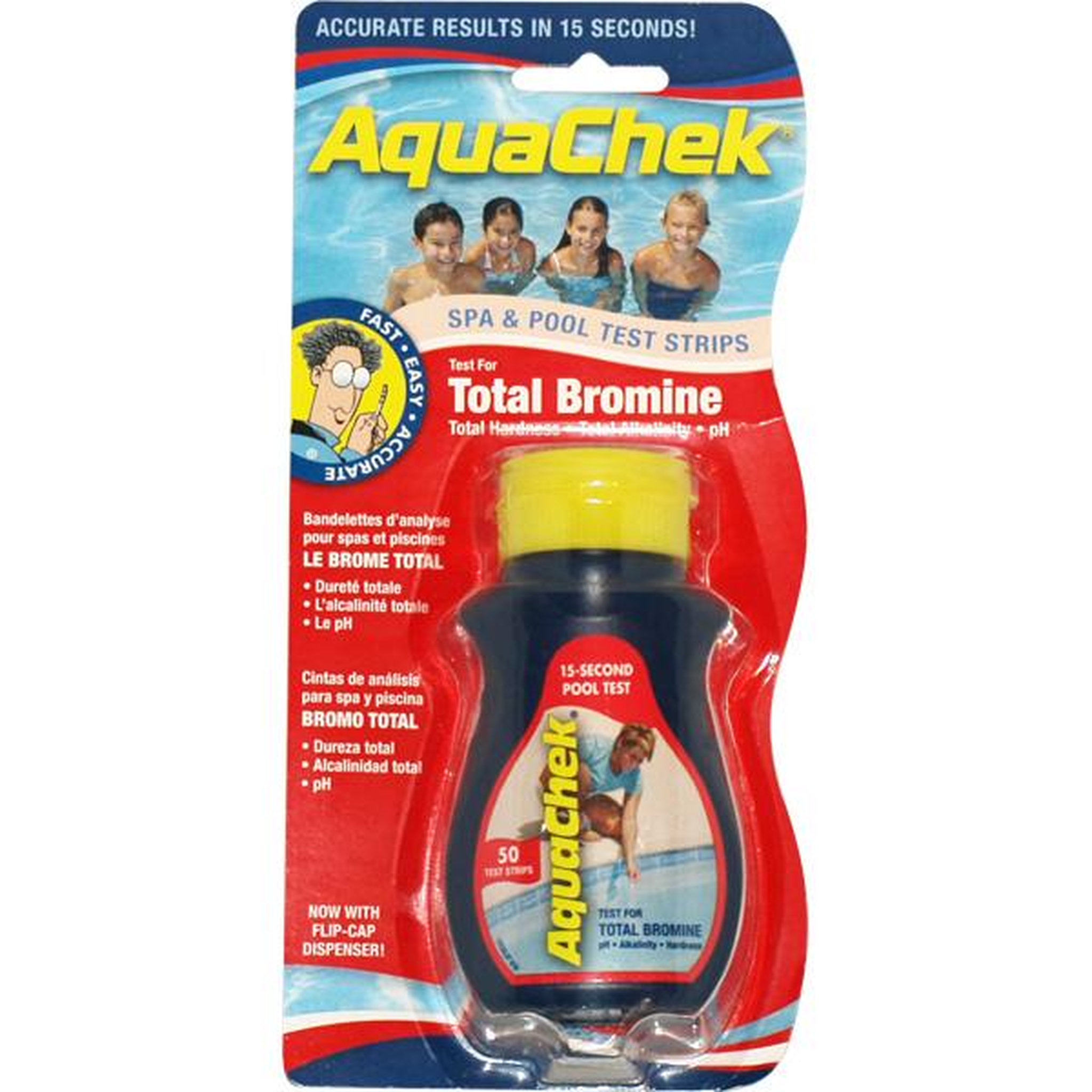 Aquachek 50 bandelettes test pour brome - aquabr