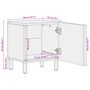 Voir la diapositive 6 : VIDAXL Tables de chevet 2 pcs noir 40x33x46 cm bois de manguier solide