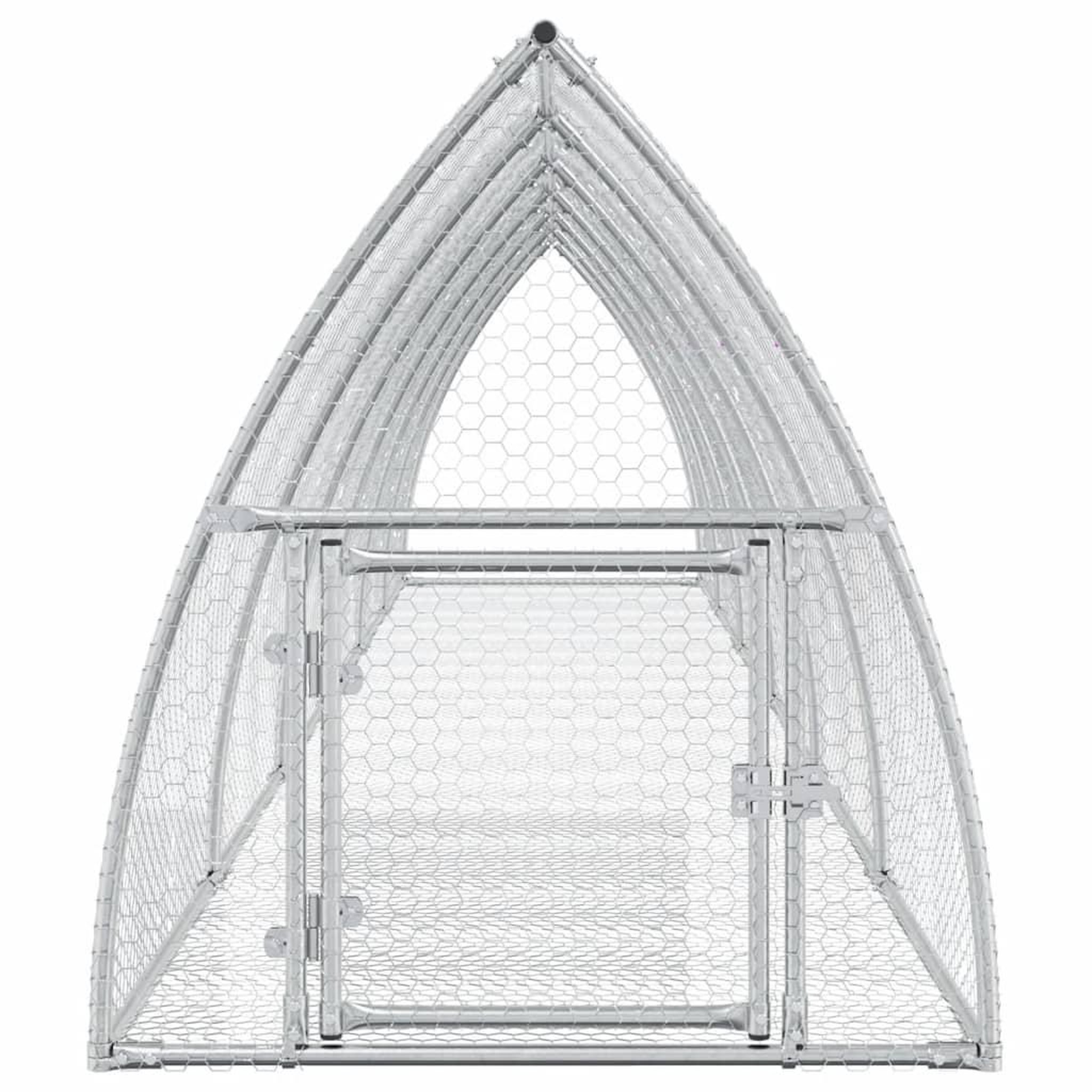 Voir la diapositive 4 : VIDAXL Clapier argente 600x105x120 cm acier galvanise