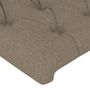 Voir la diapositive 5 : VIDAXL Tete de lit a LED Taupe 103x16x118/128 cm Tissu
