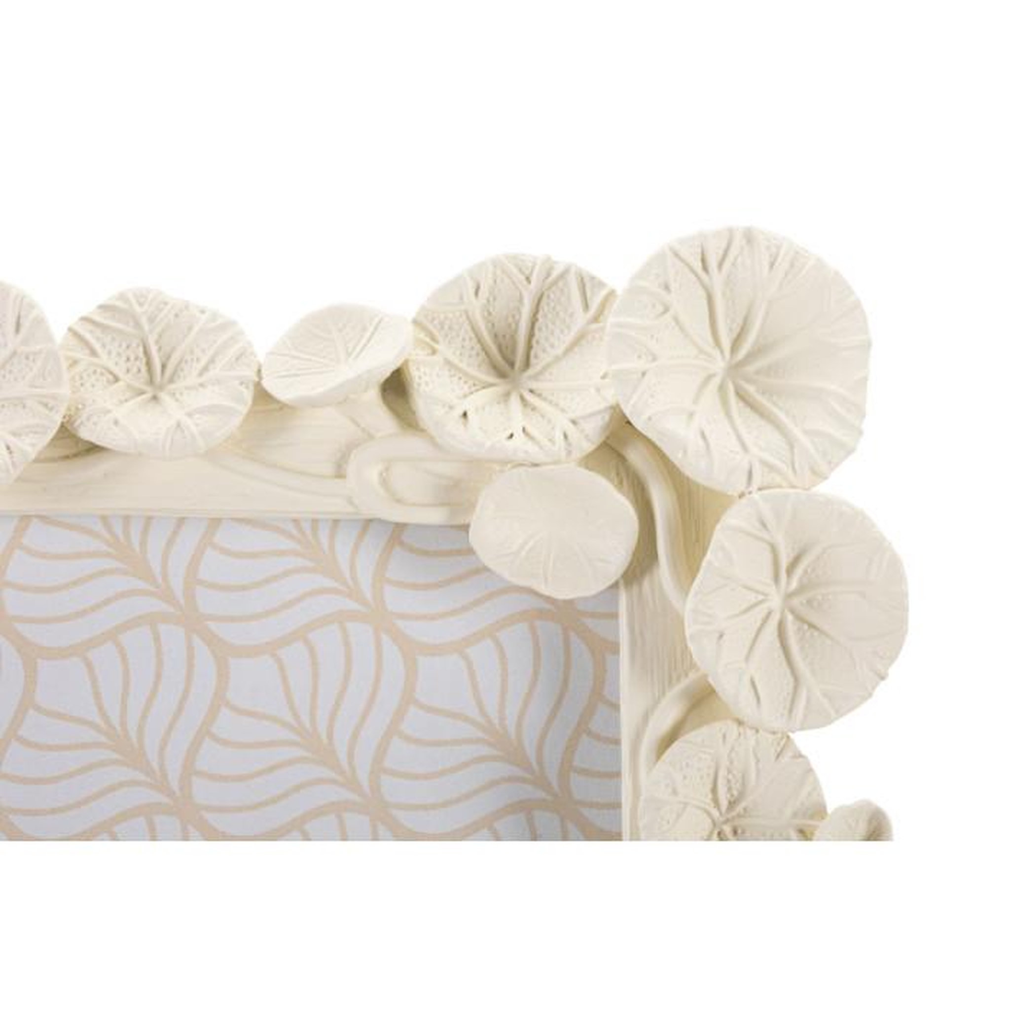 Voir la diapositive 3 : Paris Prix Cadre Photo Déco Fleurs  Lotus  15x20cm Crème
