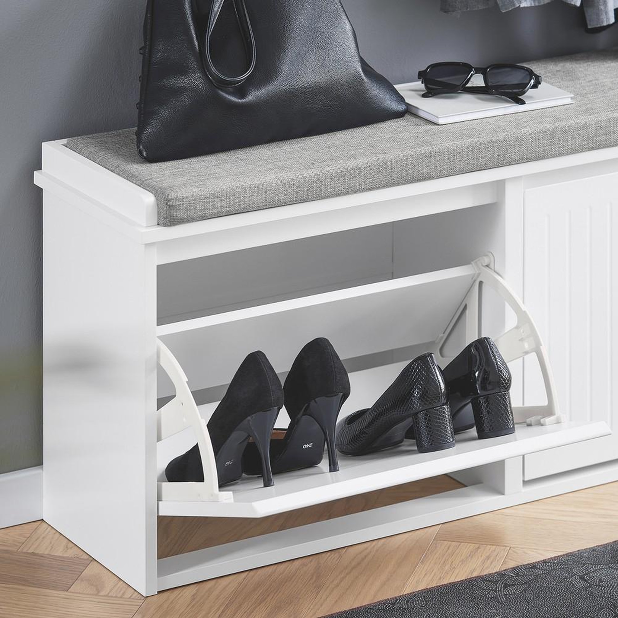 Voir la diapositive 4 : SOBUY SoBuy - Banc de rangement à chaussures avec deux portes - Moderne - FSR98-XL