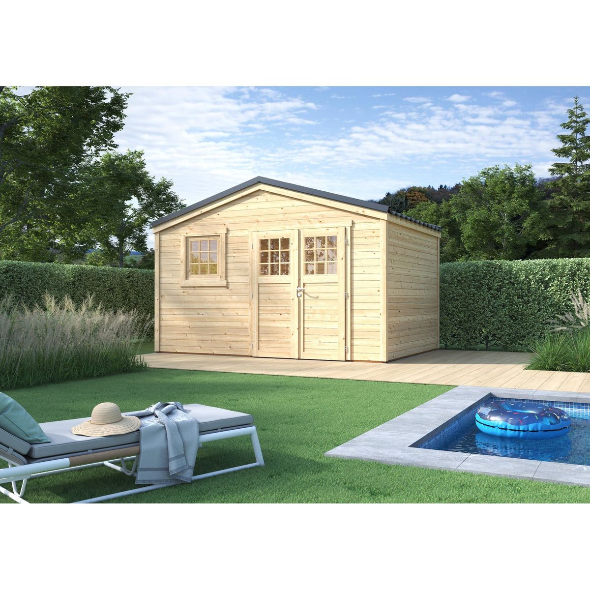 Forest Style Abri de jardin bois - 10,9m² - SHELTY