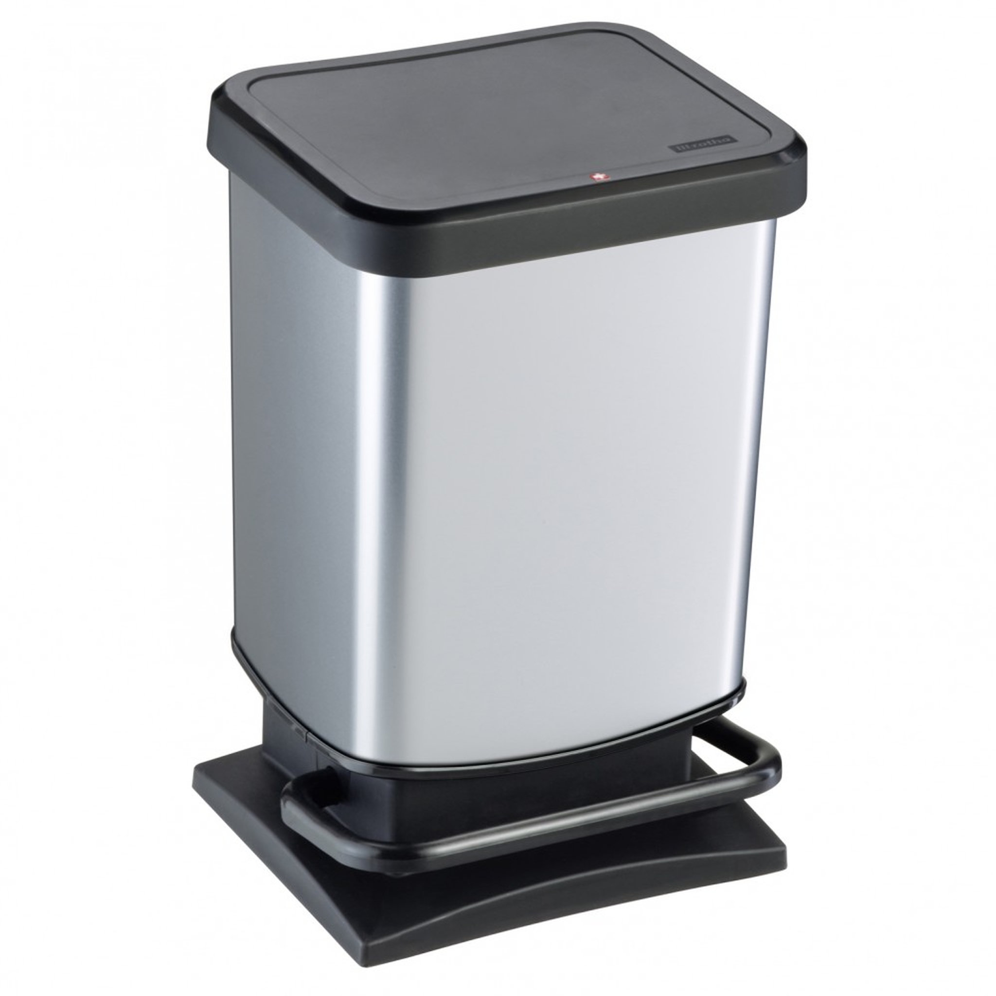 CENTRALE BRICO Poubelle de cuisine 20 l à pédale ROTHO polypropylène gris