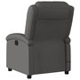 Voir la diapositive 5 : VIDAXL Fauteuil de massage inclinable electrique gris cuir veritable