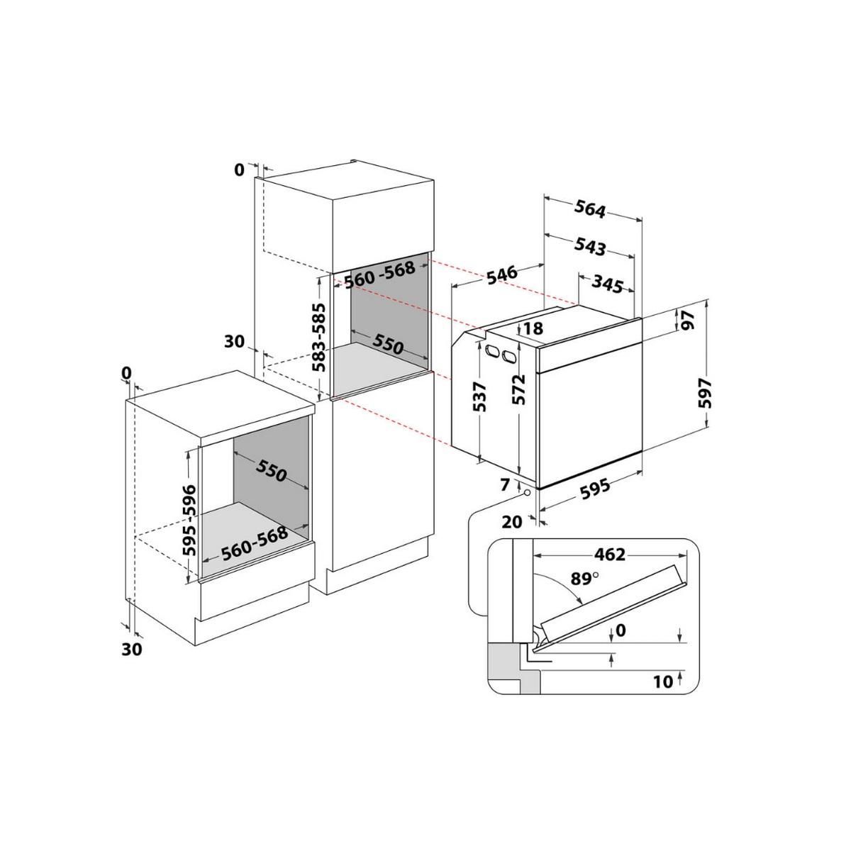 Whirlpool Four intégrable 73l 60cm pyrolyse - WOI4S8PM1SWAF