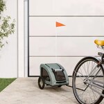 VIDAXL Remorque de velo pour animaux de compagnie gris