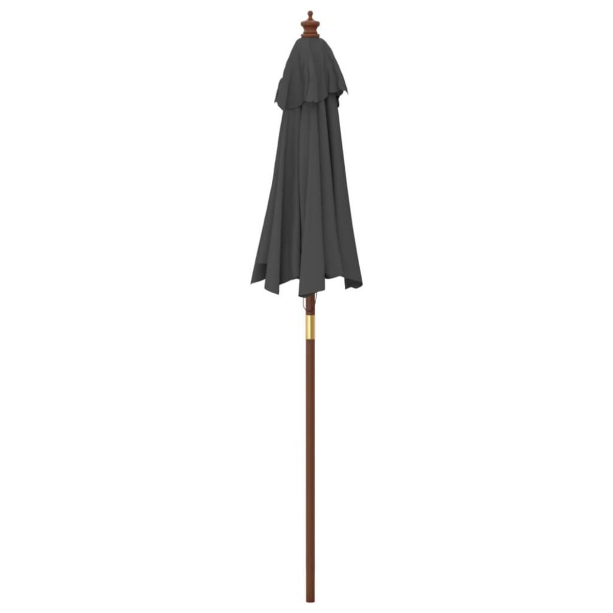 VIDAXL Parasol de jardin avec mat en bois anthracite 196x231 cm