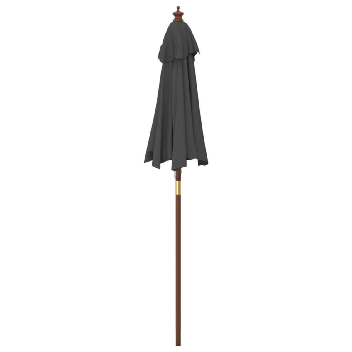 VIDAXL Parasol de jardin avec mat en bois anthracite 196x231 cm