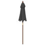Voir la diapositive 5 : VIDAXL Parasol de jardin avec mat en bois anthracite 196x231 cm