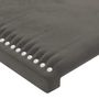 Voir la diapositive 5 : VIDAXL Tete de lit avec oreilles Gris fonce 183x23x118/128 cm Velours