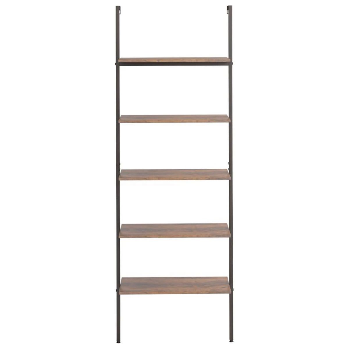 VIDAXL Etagere inclinee a 5 niveaux Marron fonce et noir 64x35x185 cm