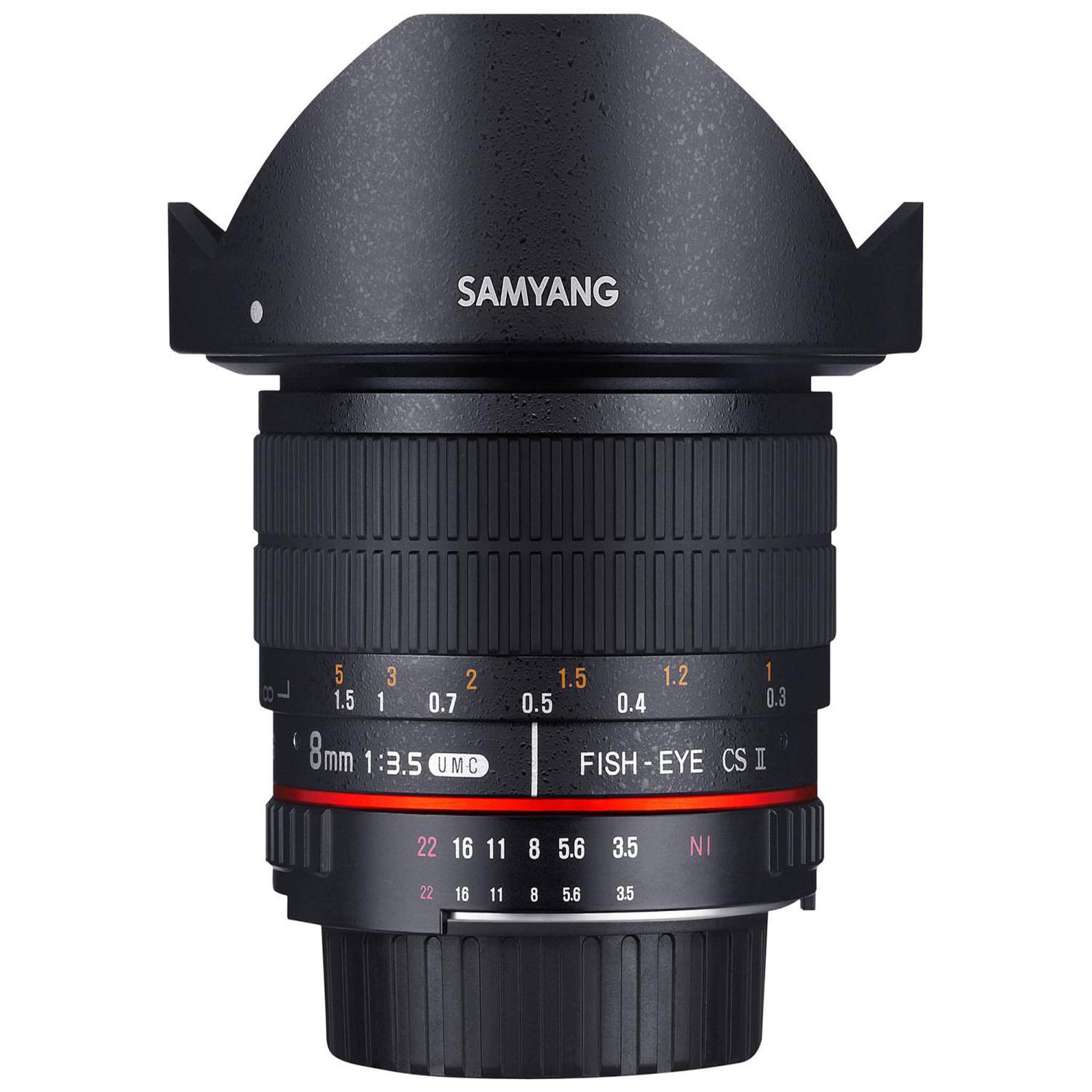 Voir la diapositive 2 : SAMYANG Samyang 8mm f3.5 umc fish-eye cs ii slr objectif large noir