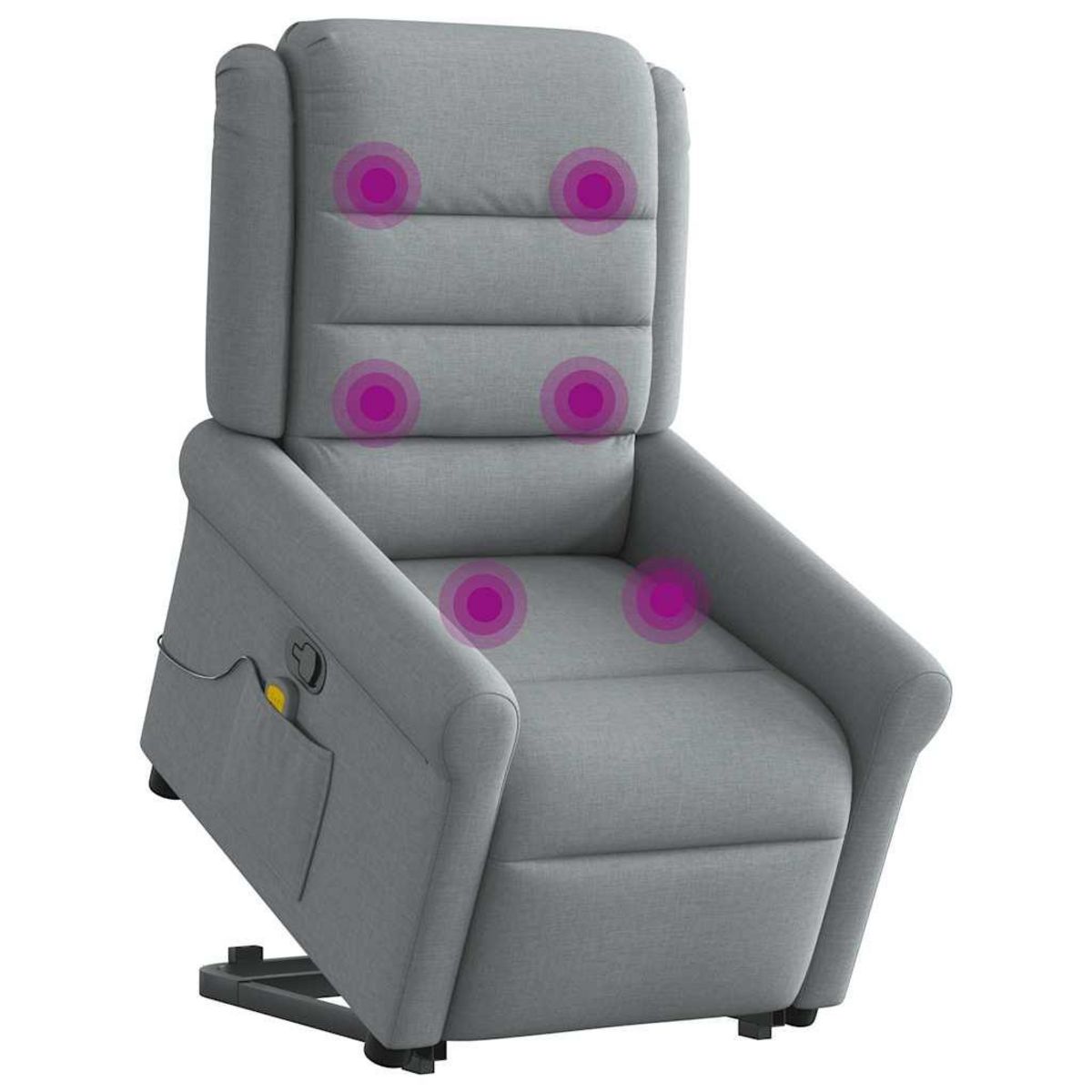 VIDAXL Fauteuil de massage inclinable Gris clair Tissu