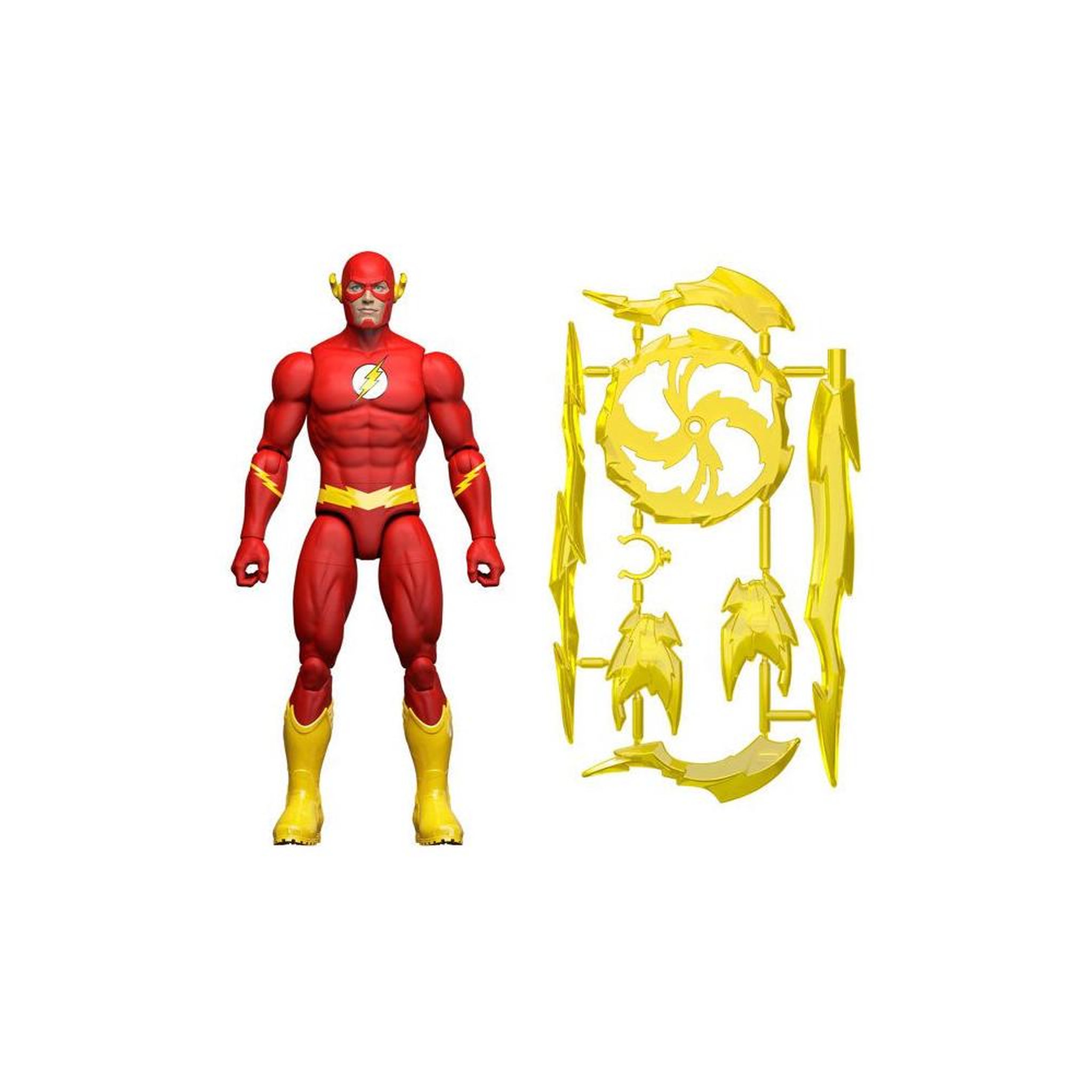 Voir la diapositive 2 : MATTEL Figurine articulée dc premier flash 16,5 cm, 22 points d'articulation avec accessoires effets de vitesse