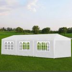 VIDAXL Tente de reception 3x9 m Blanc