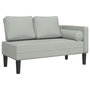 Voir la diapositive 2 : VIDAXL Chaise longue avec coussins gris clair velours