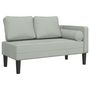 Voir la diapositive 2 : VIDAXL Chaise longue avec coussins gris clair velours