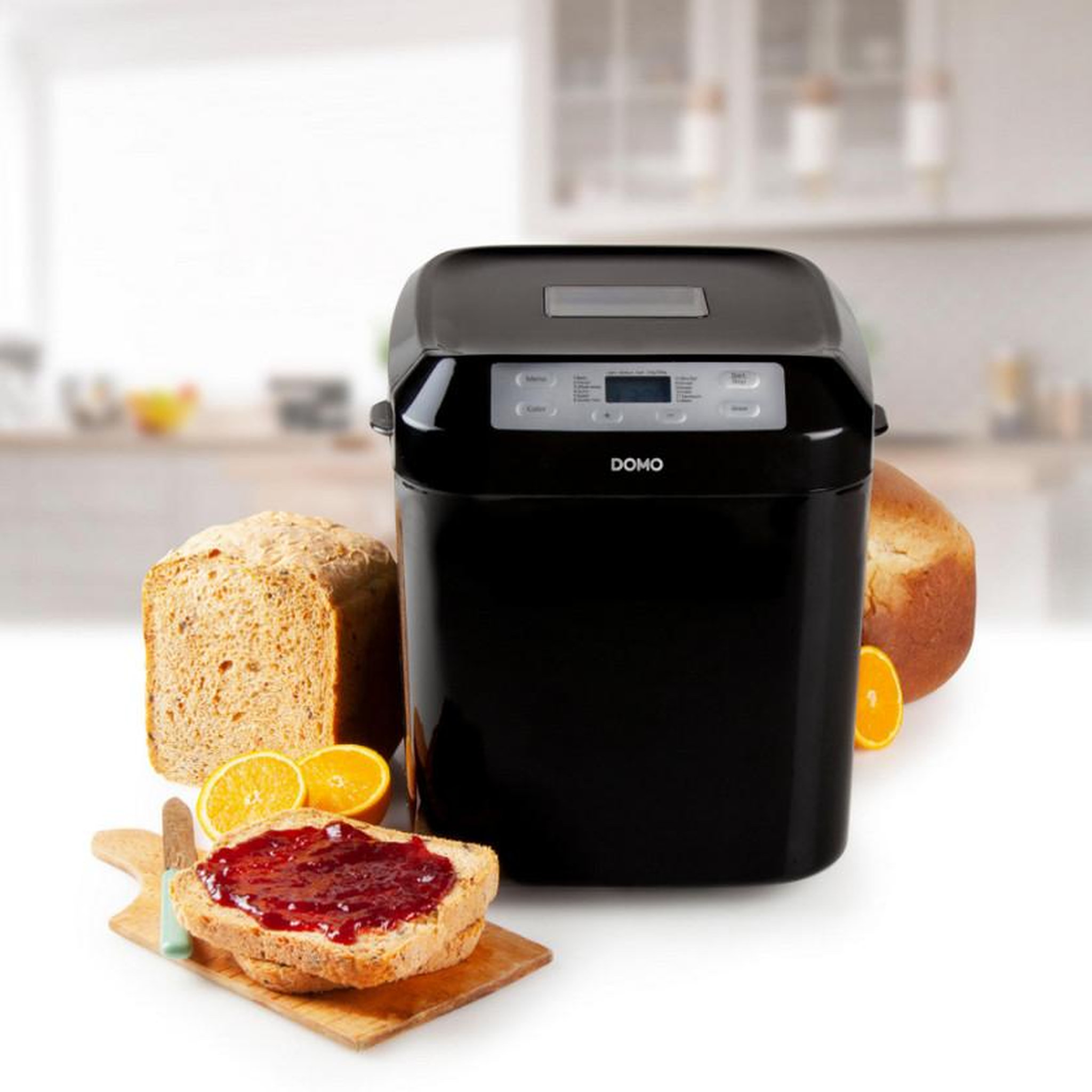 Voir la diapositive 6 : Domo Machine à pain 1kg 550w noir - b3974