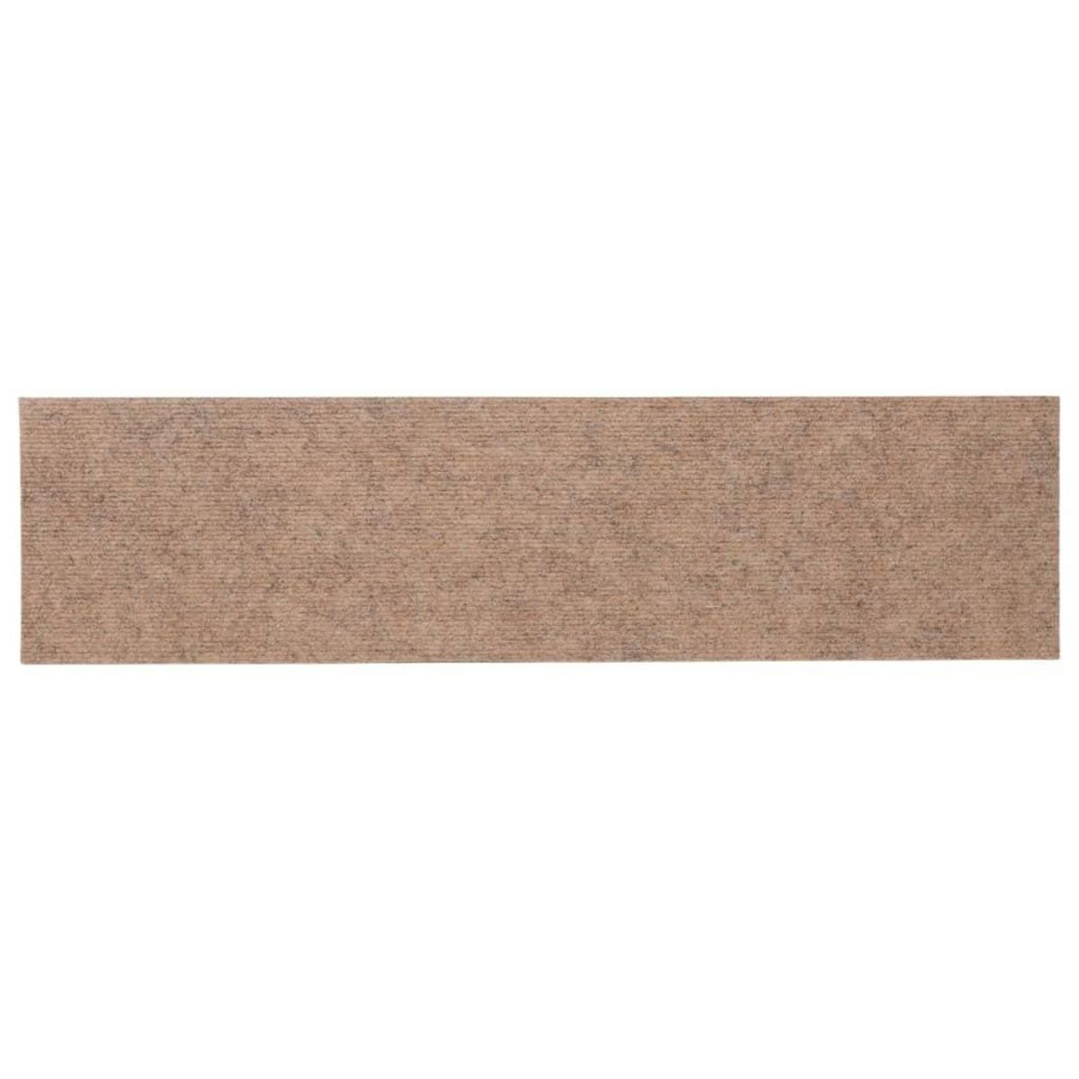 VIDAXL Tapis d'escalier autocollants Rectangulaire 15 pcs 76x20 cm