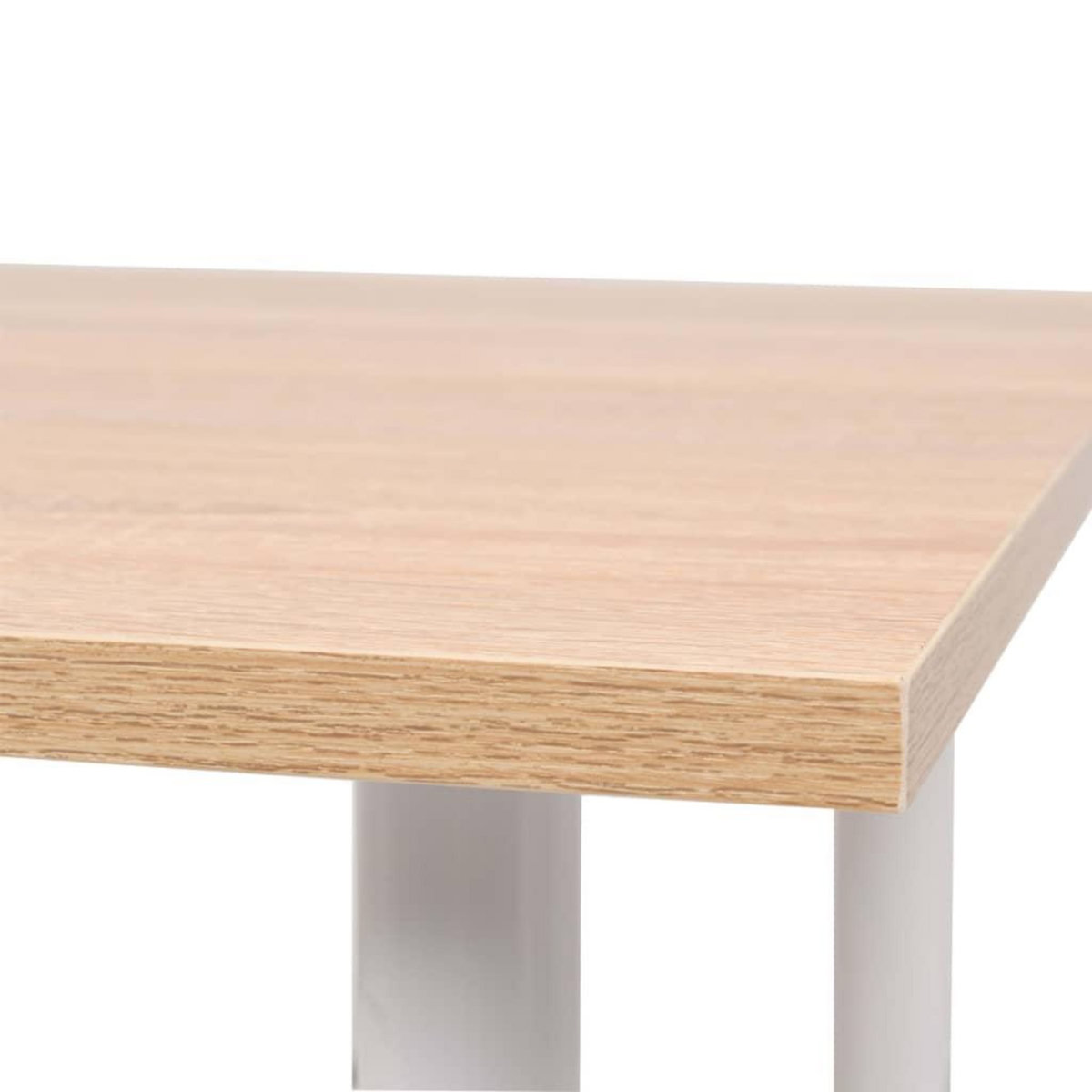VIDAXL Table a manger 120x60x73 cm Chene et blanc