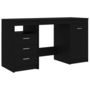 Voir la diapositive 2 : VIDAXL Bureau Noir 140x50x76 cm Bois d'ingenierie