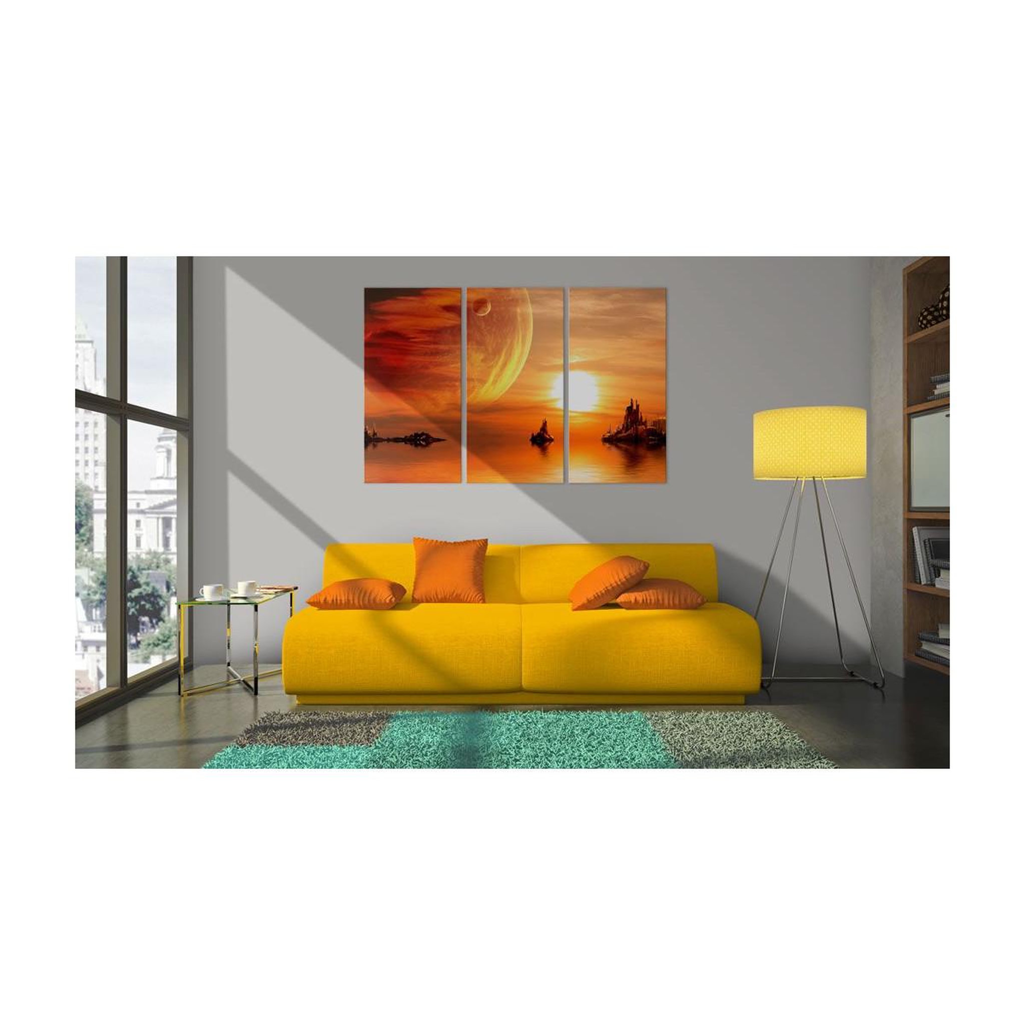 Voir la diapositive 2 : Paris Prix Tableau imprimé  coucher du soleil romantique