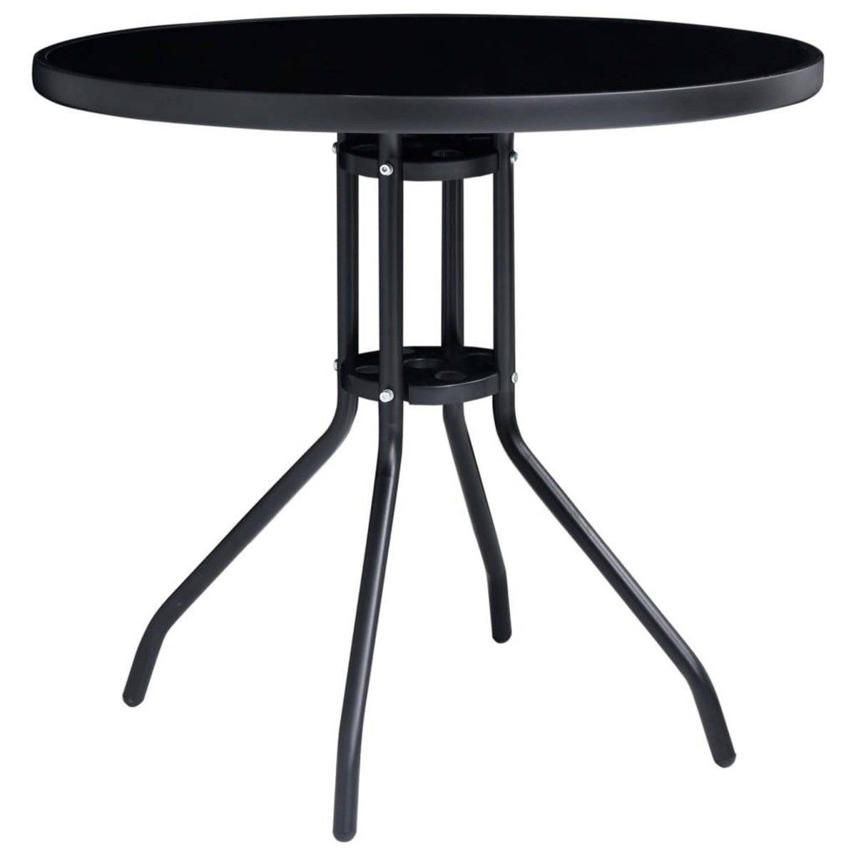 VIDAXL Ensemble de bistro 5 pcs noir et anthracite
