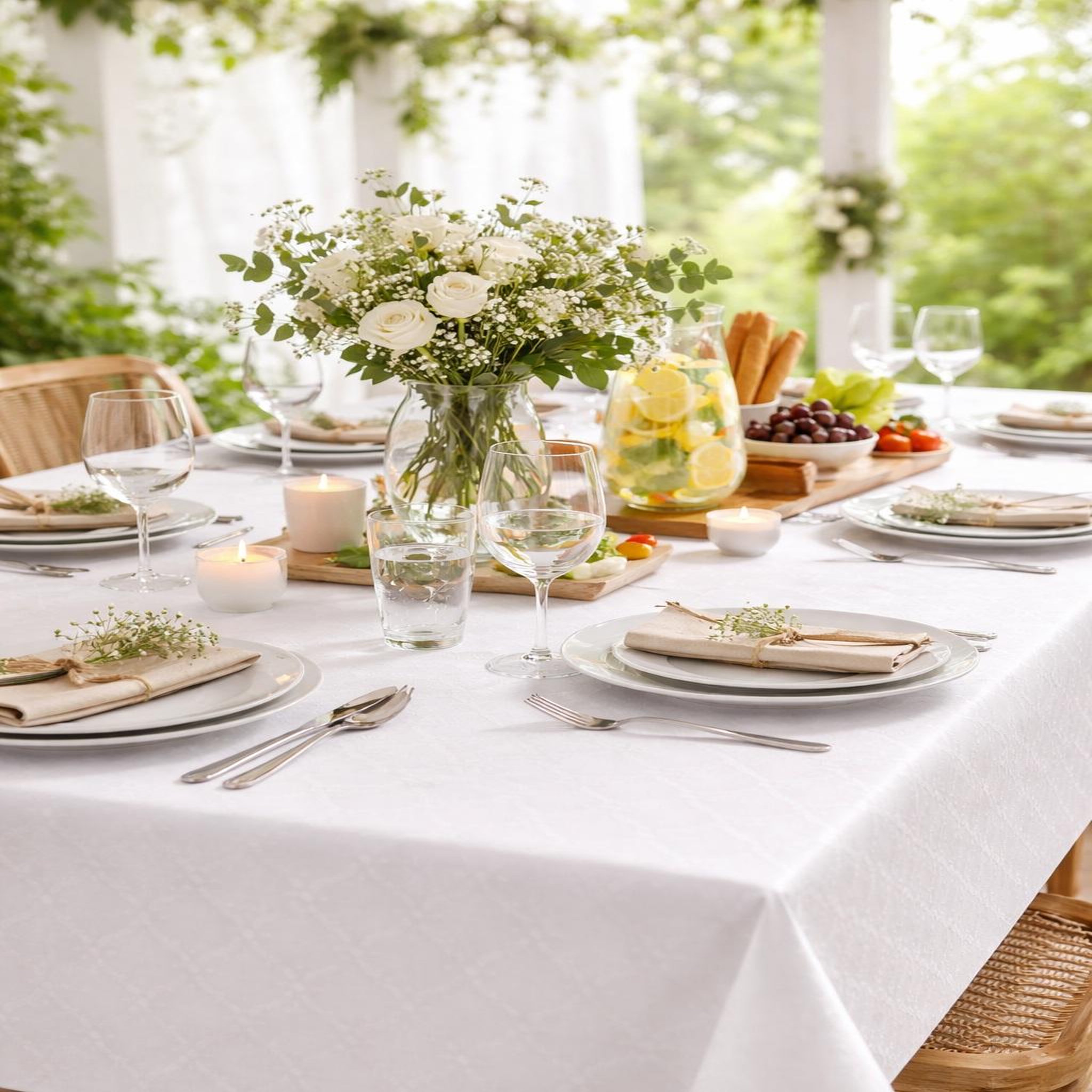 Voir la diapositive 2 : Eden Nappe en papier design et moderne