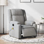 Voir la diapositive 1 : VIDAXL Fauteuil de massage inclinable electrique gris clair tissu