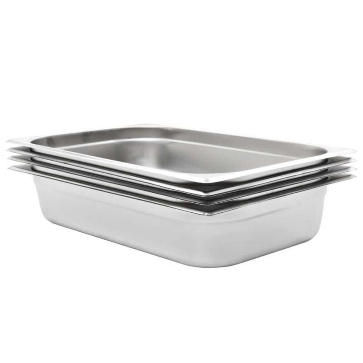 VIDAXL Récipients Gastronorm 4 pcs GN 1 1 100 mm Acier inoxydable
