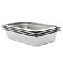 Voir la diapositive 1 : VIDAXL Récipients Gastronorm 4 pcs GN 1 1 100 mm Acier inoxydable