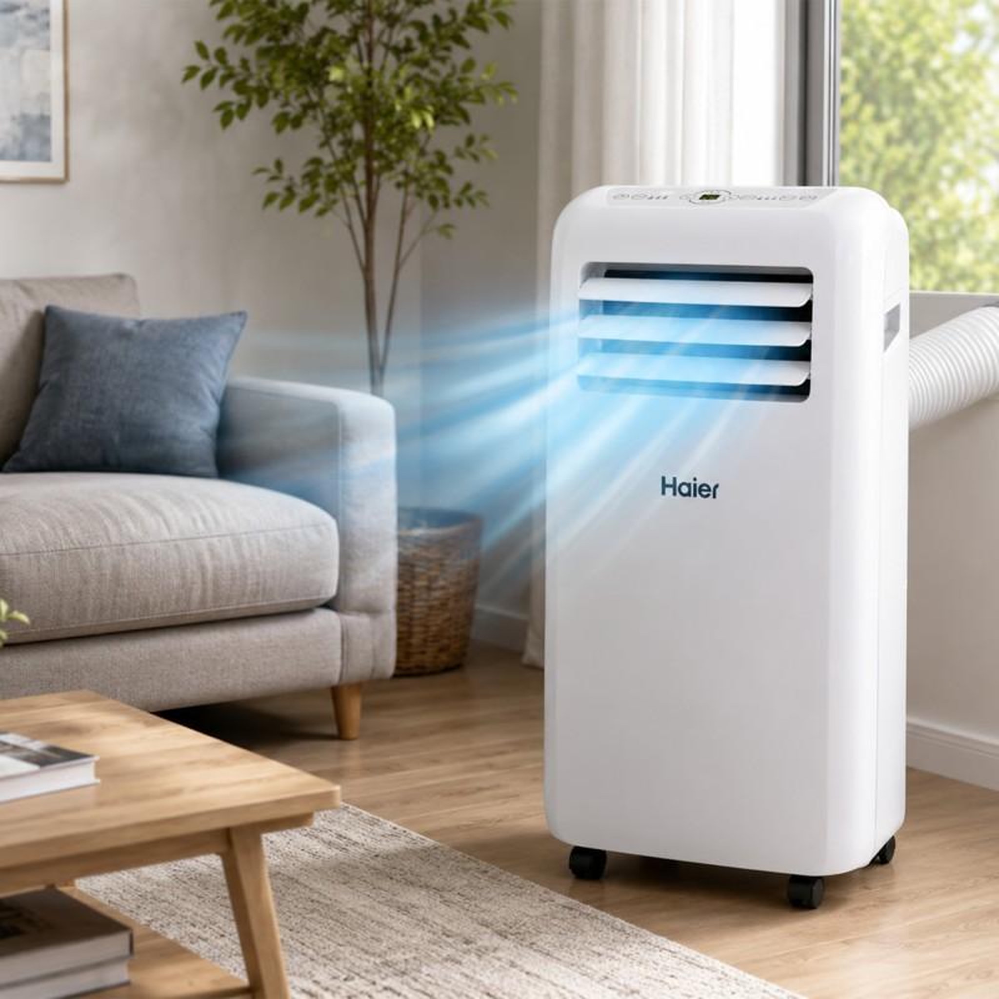 Voir la diapositive 2 : HAIER Haier - climatiseur mobile 12000 btu - froid & chauffage & déshumidification
