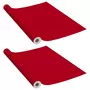 VIDAXL Films autoadhesifs pour meubles 2 pcs Rouge 500x90 cm PVC