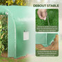 Voir la diapositive 5 : OUTSUNNY Serre de jardin tunnel surface sol 6 m² châssis tubulaire renforcé vert