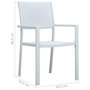 Voir la diapositive 6 : VIDAXL Chaises de jardin lot de 4 Blanc Plastique Aspect de rotin