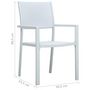 Voir la diapositive 6 : VIDAXL Chaises de jardin lot de 4 Blanc Plastique Aspect de rotin
